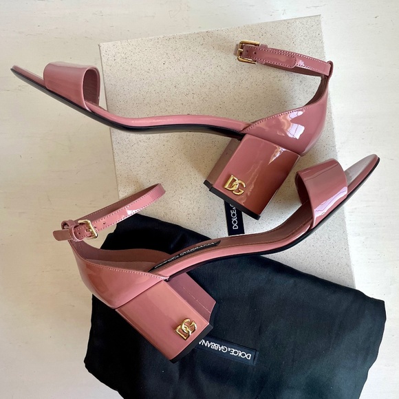DOLCE & GABBANA PINK HEELED SANDALS SIZE EU40 / US 10 - Picture 6 of 10